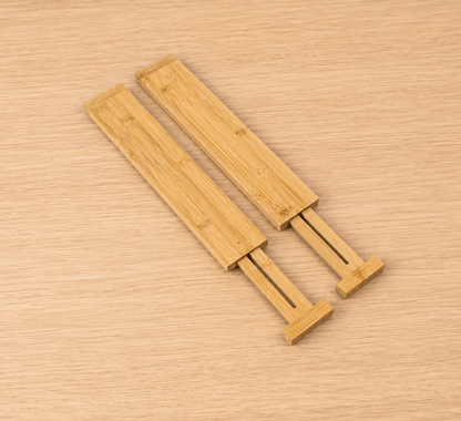 Expandable Bamboo Drawer Divider - 2Pcs