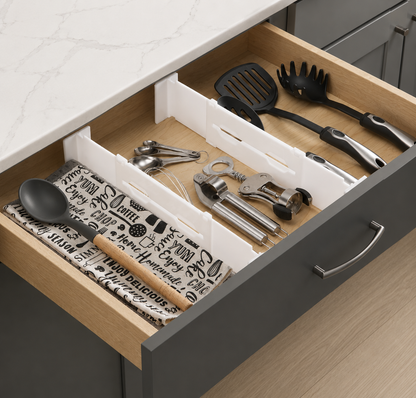 Adjustable Depth Drawer Organizer - 2pcs