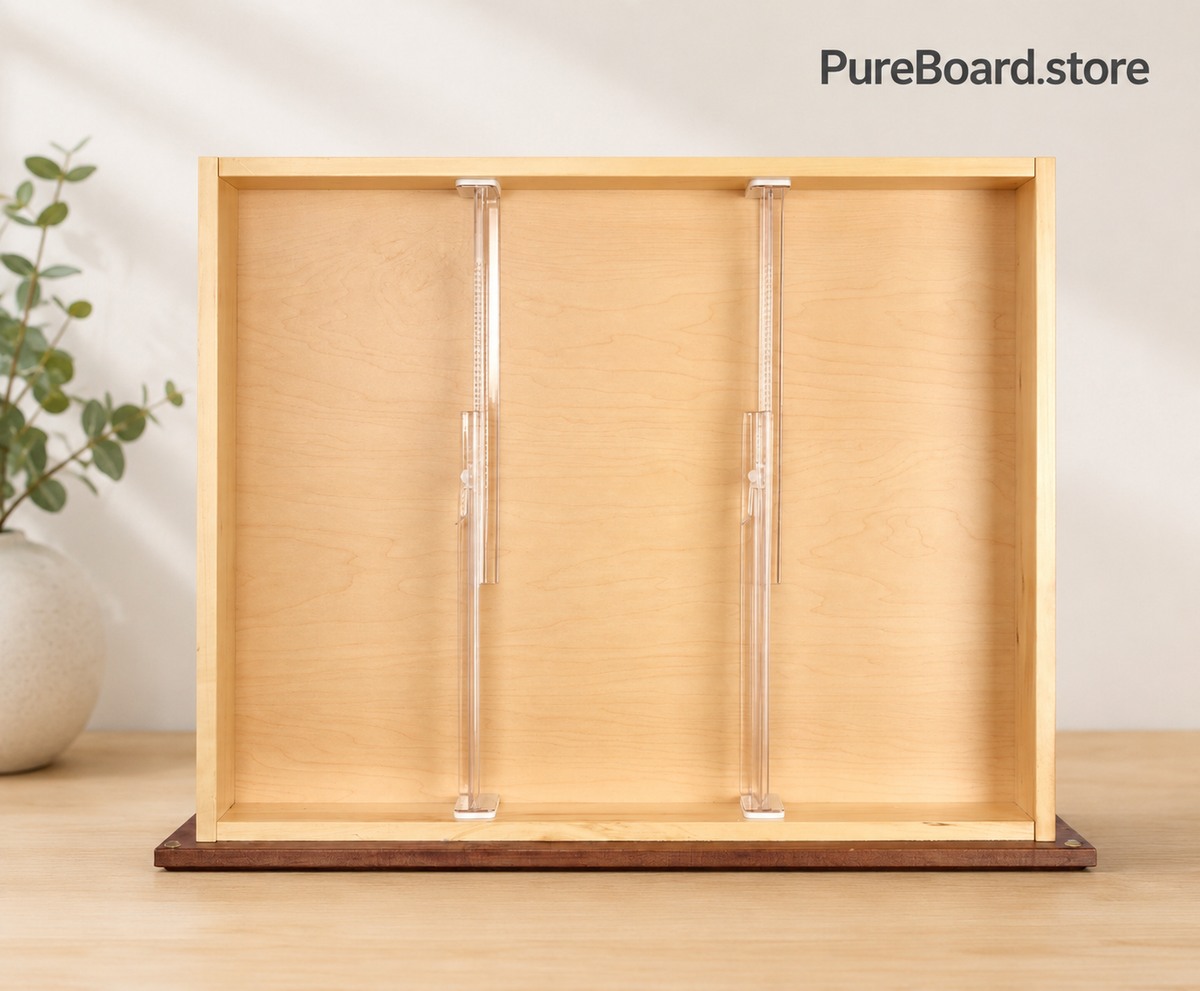 Clear Adjustable Drawer Divider - 2 Pcs