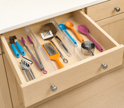 Clear Adjustable Drawer Divider - 2 Pcs